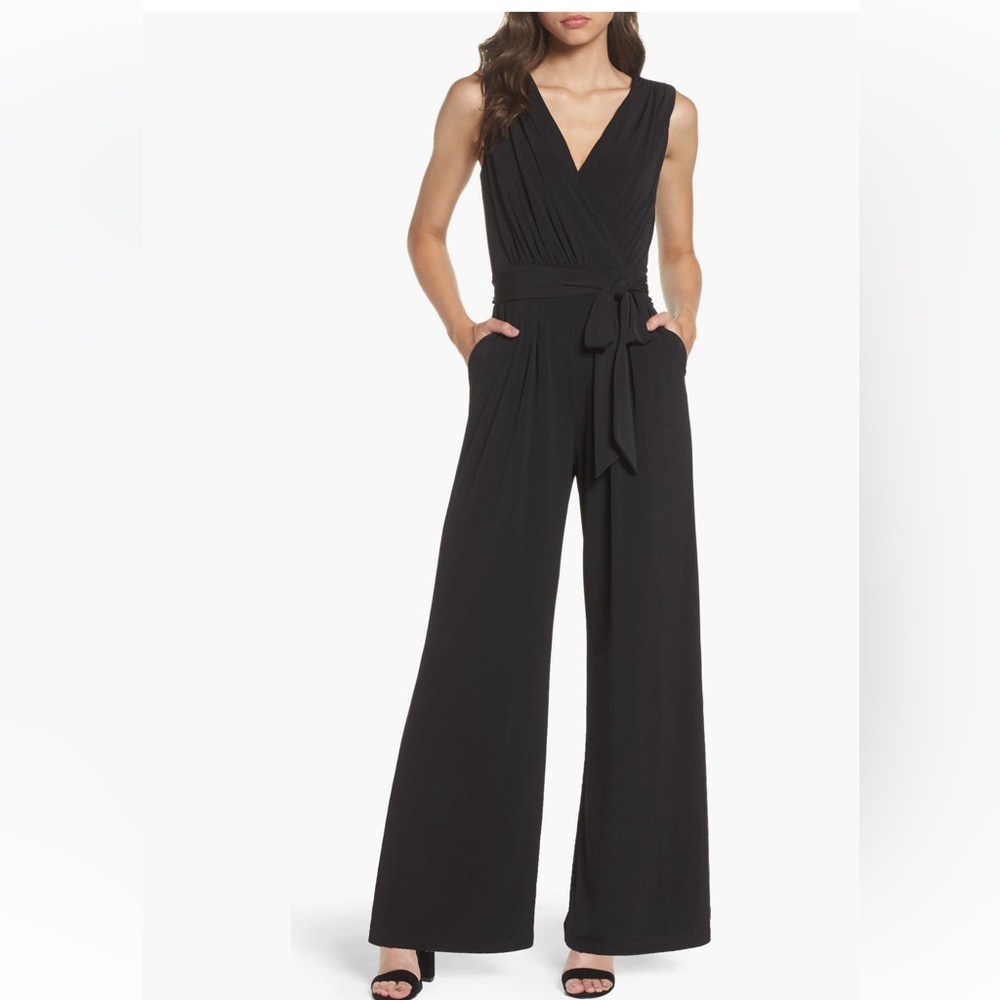 Vince Camuto faux wrap jersey jumpsuit Small